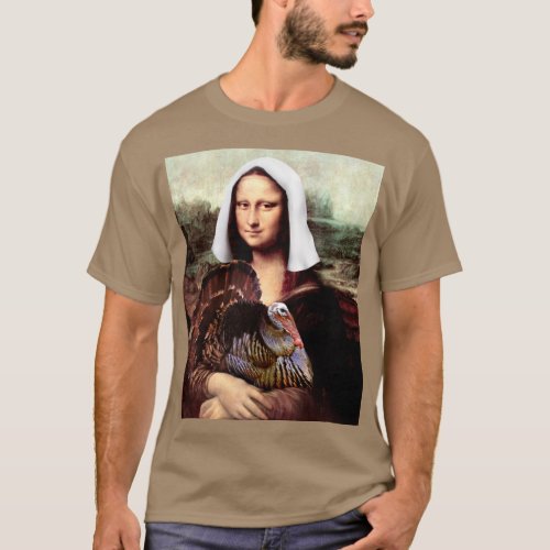 Thanksgiving Mona Lisa Pilgrim T_Shirt