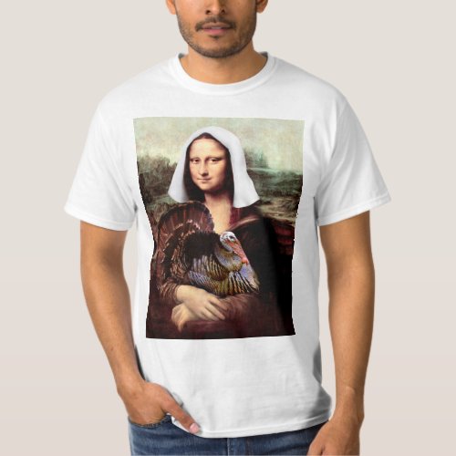 Thanksgiving Mona Lisa Pilgrim T_Shirt