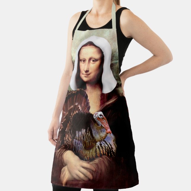 Thanksgiving Mona Lisa Pilgrim with Turkey Apron (Insitu)