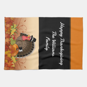 Thanksgiving monogrammed Kitchen Towel