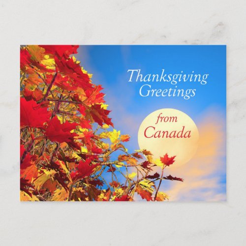 Thanksgiving Morning from Canada Holiday Postcard