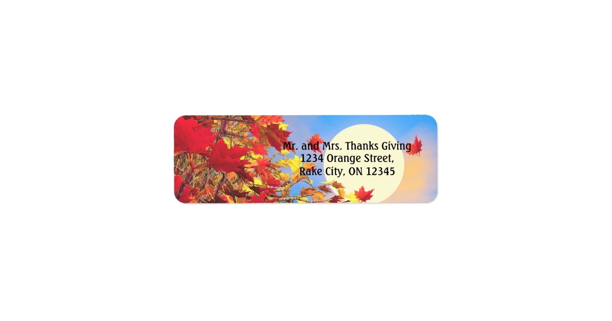 Thanksgiving Morning Label | Zazzle