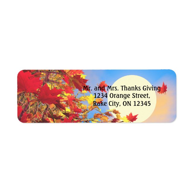 Thanksgiving Morning Label (Front)