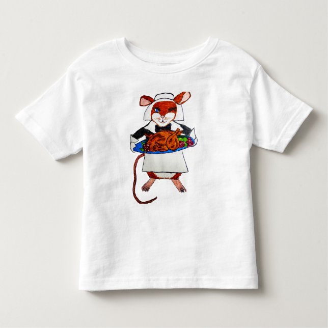 THANKSGIVING MOUSE PILGRIM  TODDLER T-SHIRT (Front)