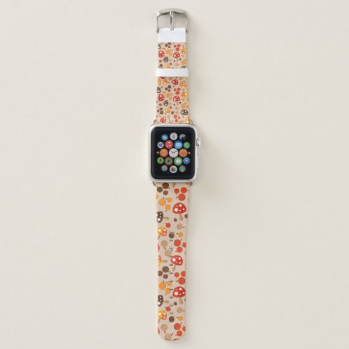 Thanksgiving Mushroom Autumn Fall Pattern Apple Watch Band