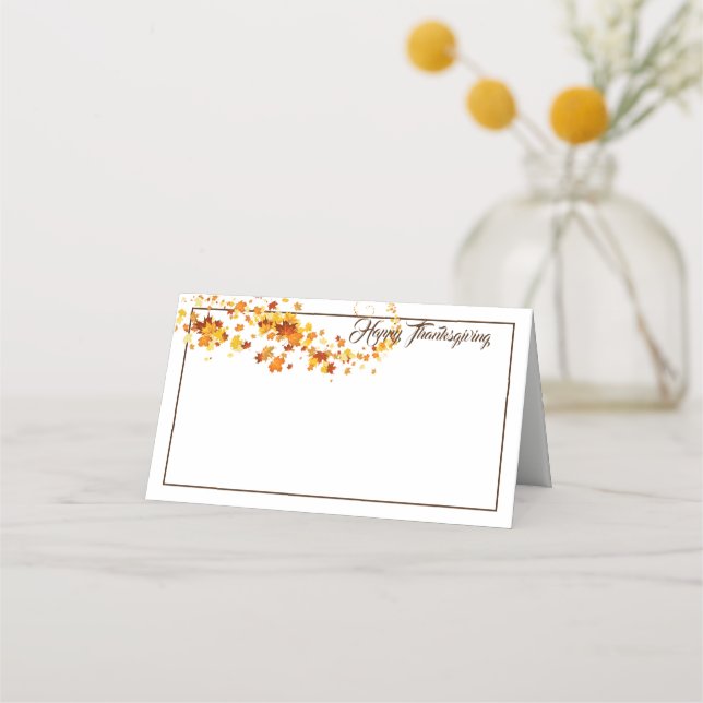 Thanksgiving Name Place Card (Front)