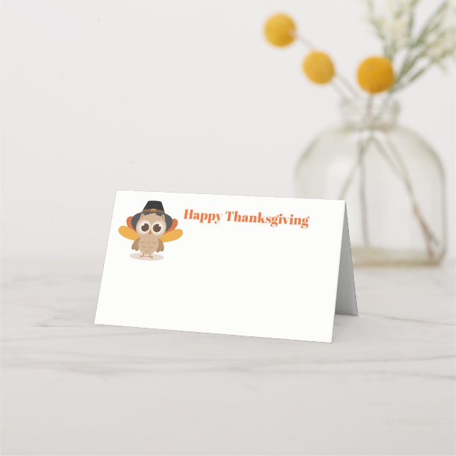 Thanksgiving Name Place Card (Front)