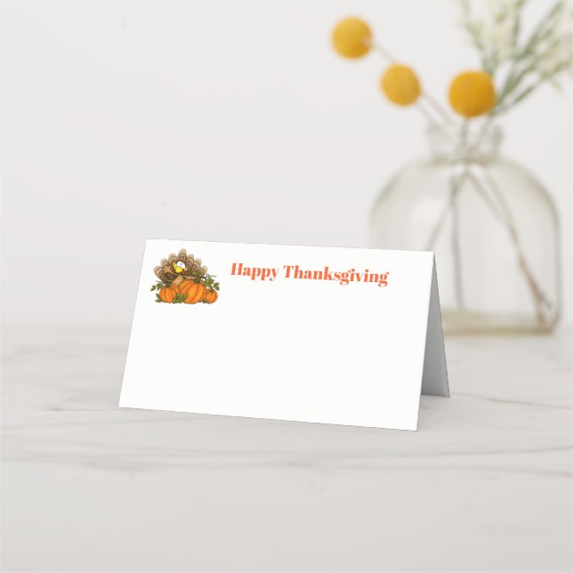 Thanksgiving Name Place Card (Front)