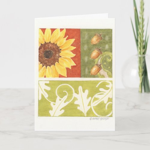 Thanksgiving Nature Collage Greeting Card