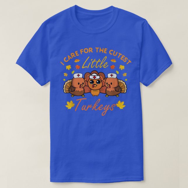 Thanksgiving Nicu Nurse Funny Nurse Turkey Gobble  T-Shirt (Design Front)