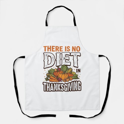 Thanksgiving No Diet Vintage Vegetable Holiday Des Apron