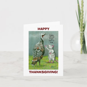 Thanksgiving Note Card funny vegetarian