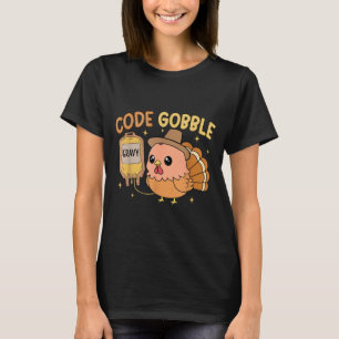 Thanksgiving Nurse Code Gobble Funny Rn Cna T-Shirt