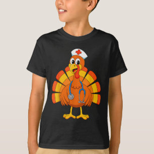 Thanksgiving Nurse Turkey Nurses Scrub Top Nursing
