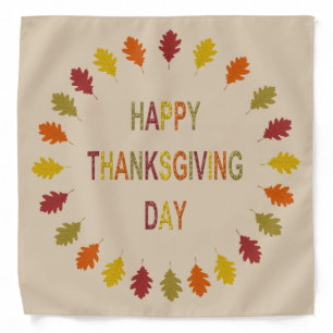 Thanksgiving Oak Leaves Bandana