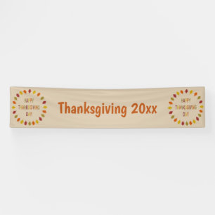 Thanksgiving Oak Leaves Custom Banner