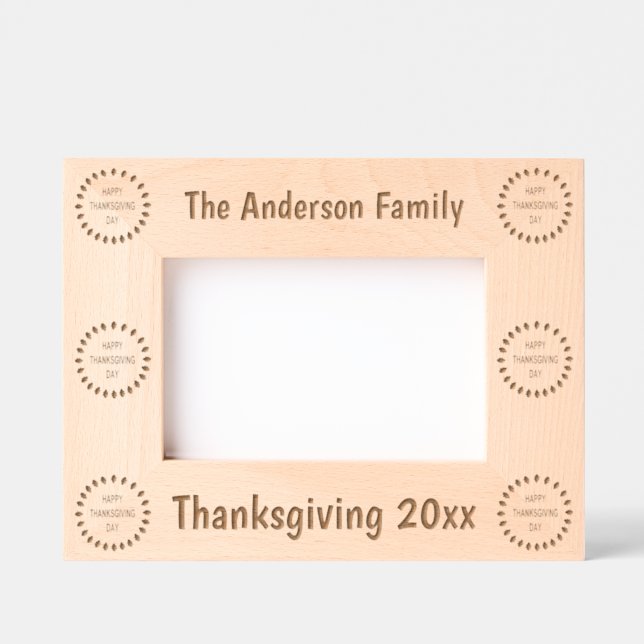 Thanksgiving Oak Leaves Custom Engraved Frames (Front)