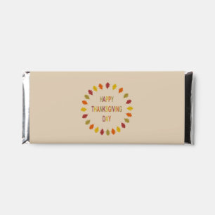 Thanksgiving Oak Leaves Custom Hershey Bar Favors