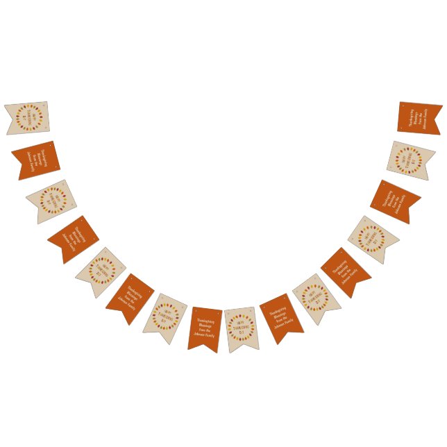 Thanksgiving Oak Leaves Custom Party Bunting Flags (All)