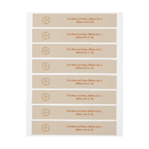 Thanksgiving Oak Leaves Custom Wrap Around Address Label