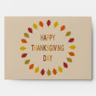Thanksgiving Oak Leaves Envelope
