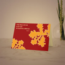 Thanksgiving Oak Leaves Greeting Card