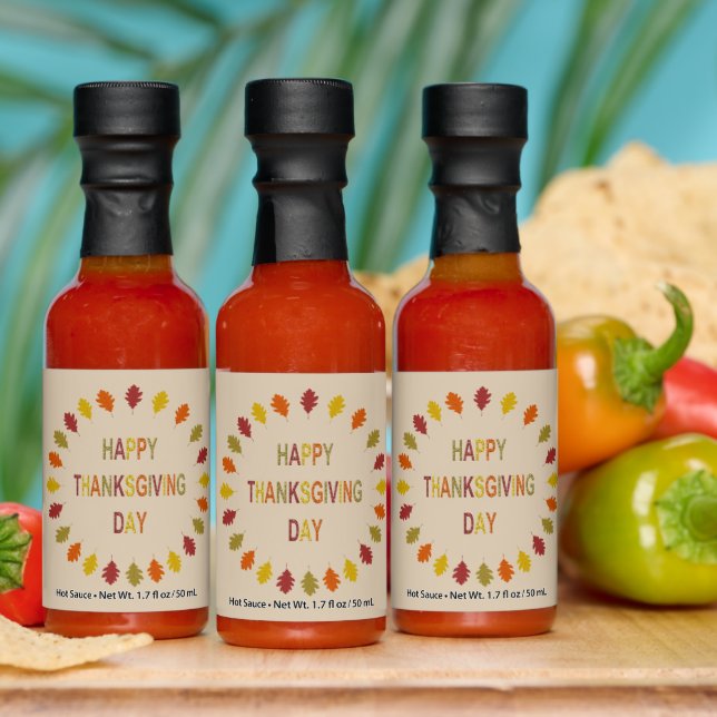 Thanksgiving Oak Leaves Hot Sauces (Multi)