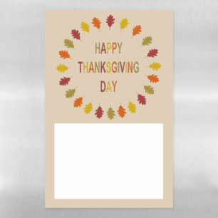 Thanksgiving Oak Leaves Magnetic Dry Erase Sheet