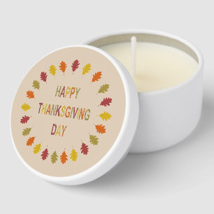 Thanksgiving Oak Leaves Mini Candle Favors