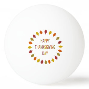 Thanksgiving Oak Leaves Ping Pong Ball