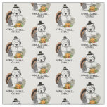 Thanksgiving Old English Sheepdog (Gray 1) Fun Fabric