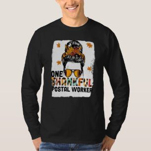 Thanksgiving One Thankful Postal Worker   T-Shirt