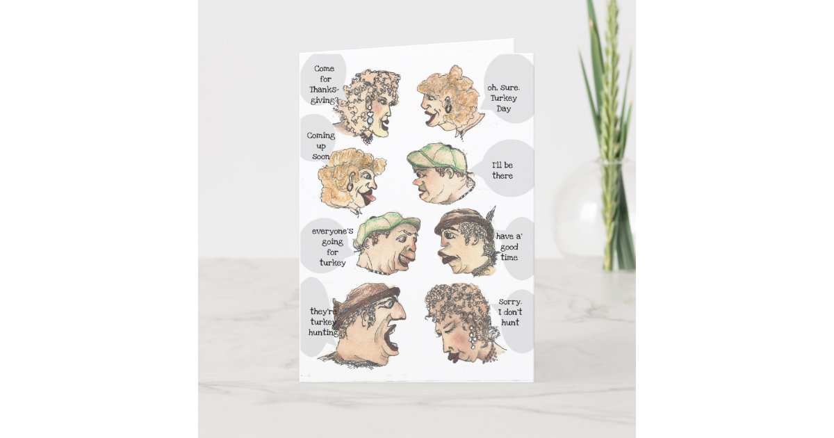 Thanksgiving or Turkey Day Rumor Chain Card | Zazzle