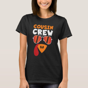Thanksgiving Pajamas Family Matching - Cousin Crew T-Shirt