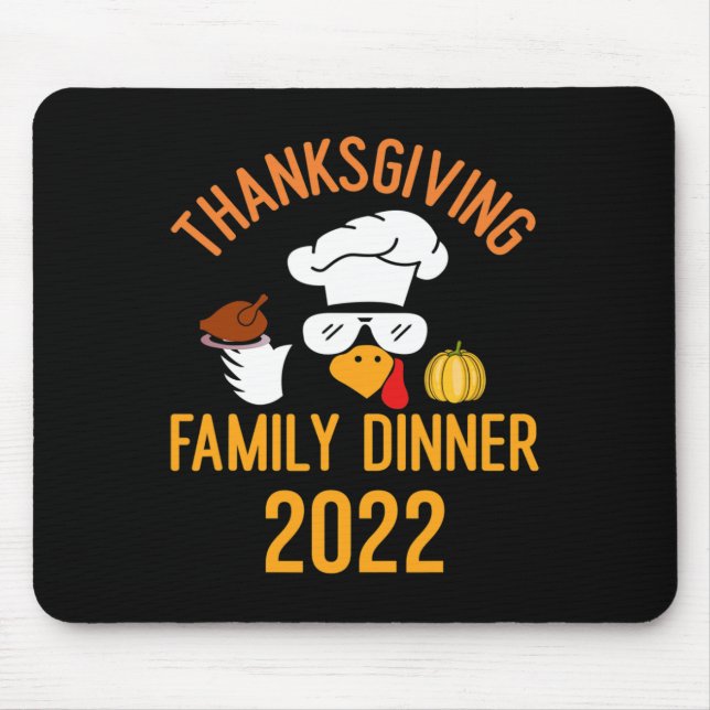 thanksgiving pajamas for family matching fall turk mouse pad (Front)