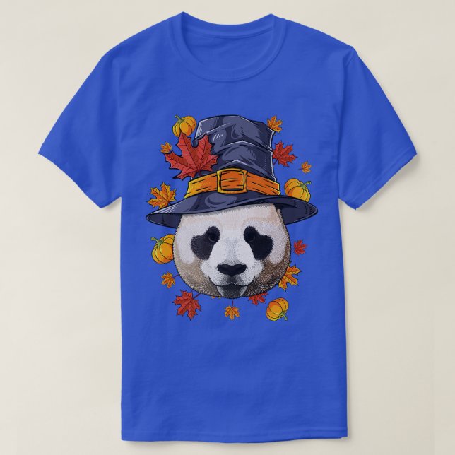 Thanksgiving Panda Pilgrim Costume Fall Autumn T-Shirt (Design Front)