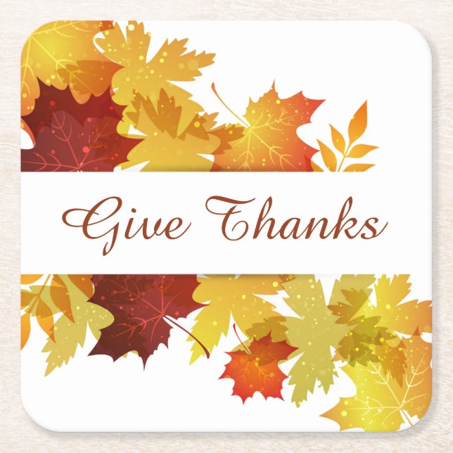 Thanksgiving Paper Coasters (Front)