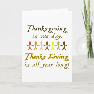 Thanksgiving Paper Cutouts Cute Saying Holiday Card