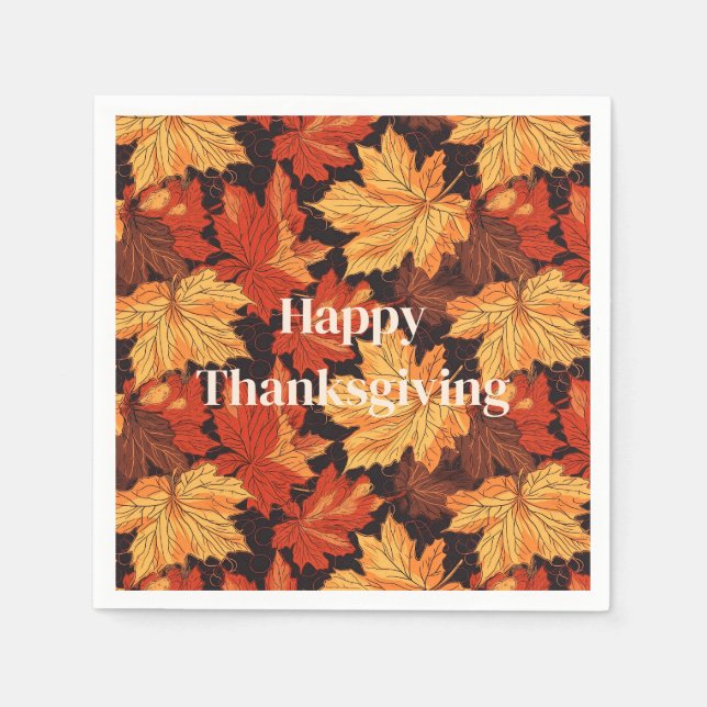 Thanksgiving Paper Napkins  (Front)