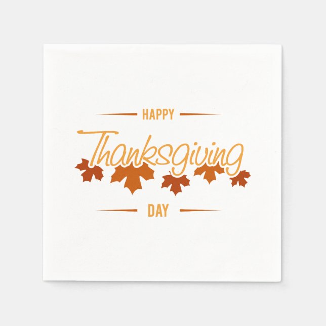 Thanksgiving Paper Napkins (Front)