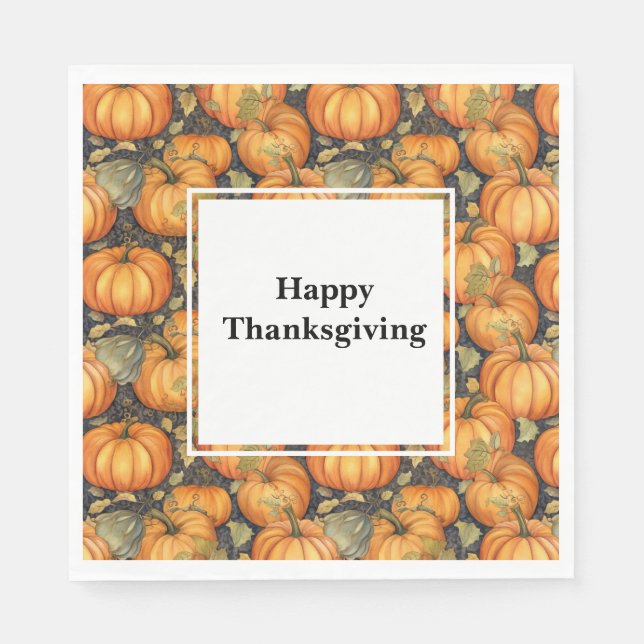 Thanksgiving Paper Napkins  (Front)