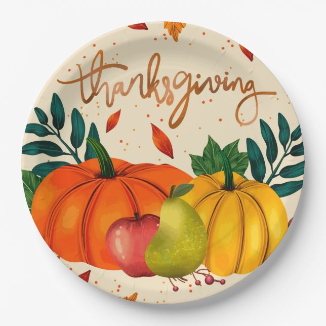 Thanksgiving Paper Plates (Front)