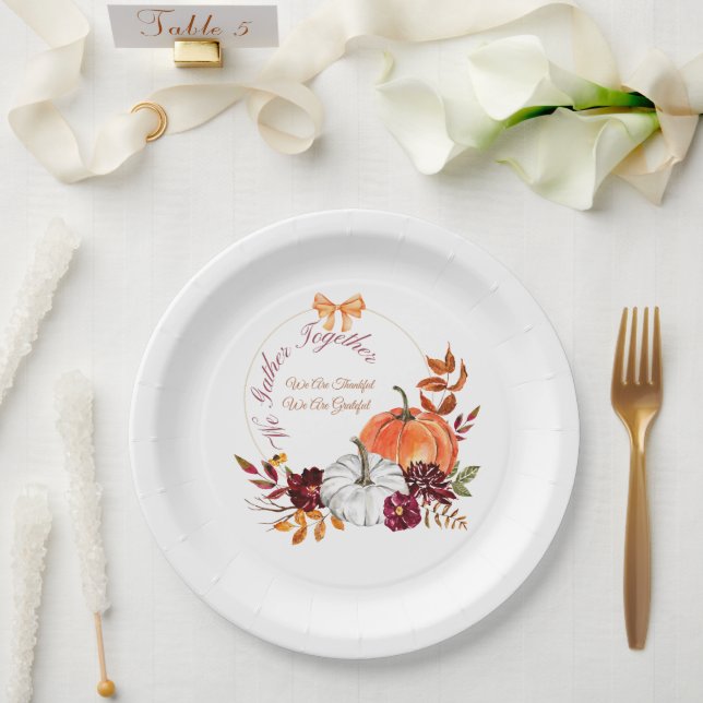 Thanksgiving Paper Plates (Wedding)