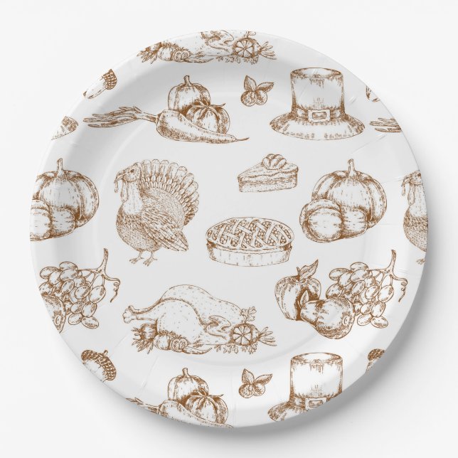Thanksgiving Paper Plates (Front)