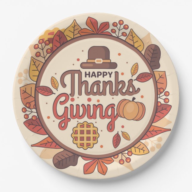 Thanksgiving Paper Plates (Front)