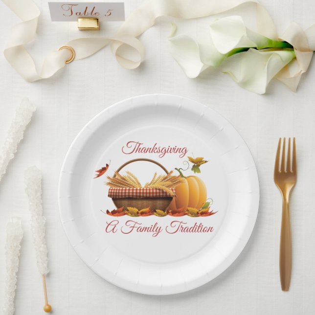 Thanksgiving Paper Plates (Wedding)