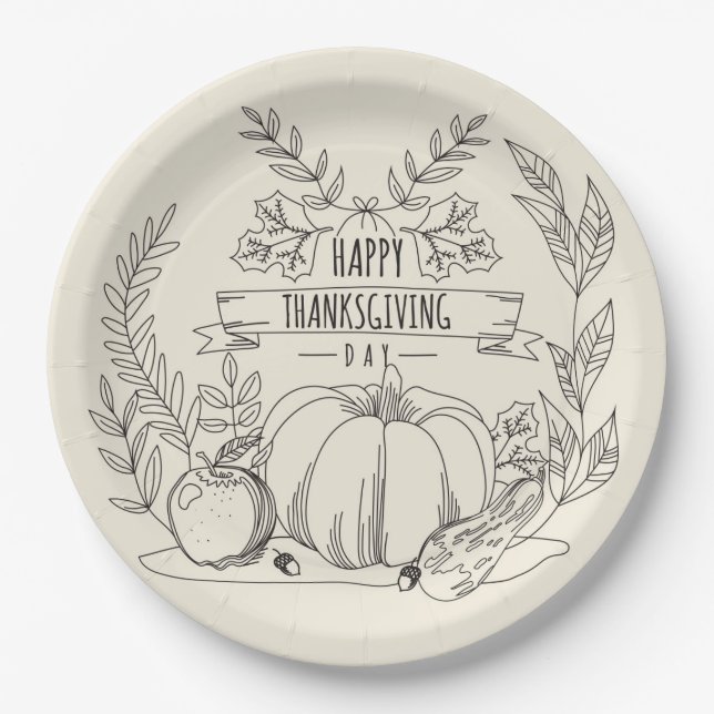 Thanksgiving Paper Plates (Front)