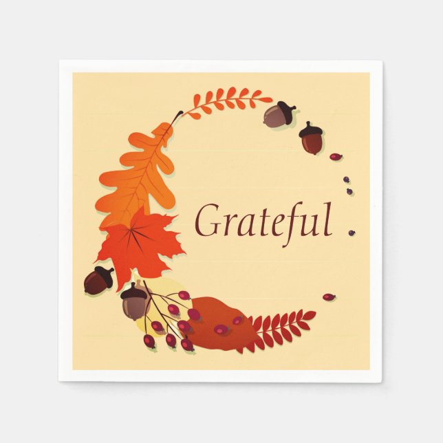 Thanksgiving paper plates napkins (Front)