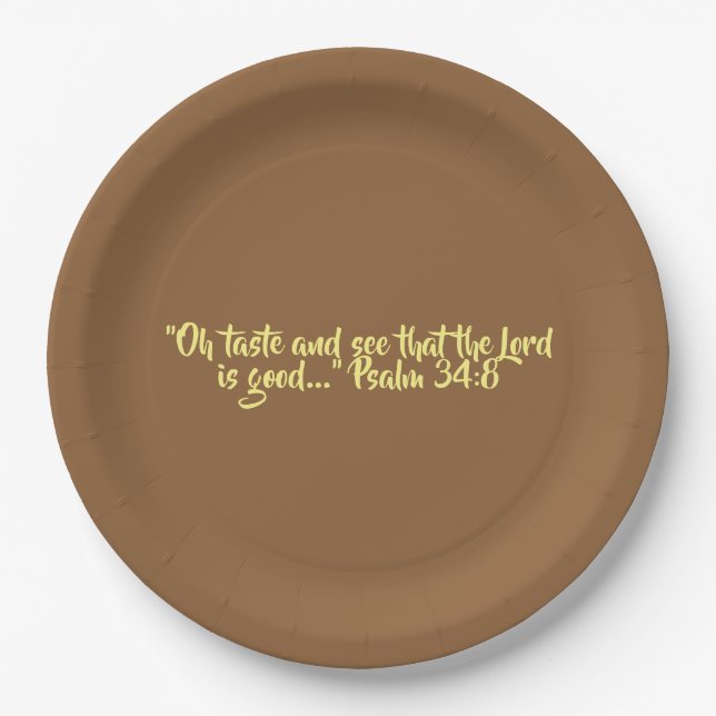 Thanksgiving Paper Plates "Taste and See" (Front)