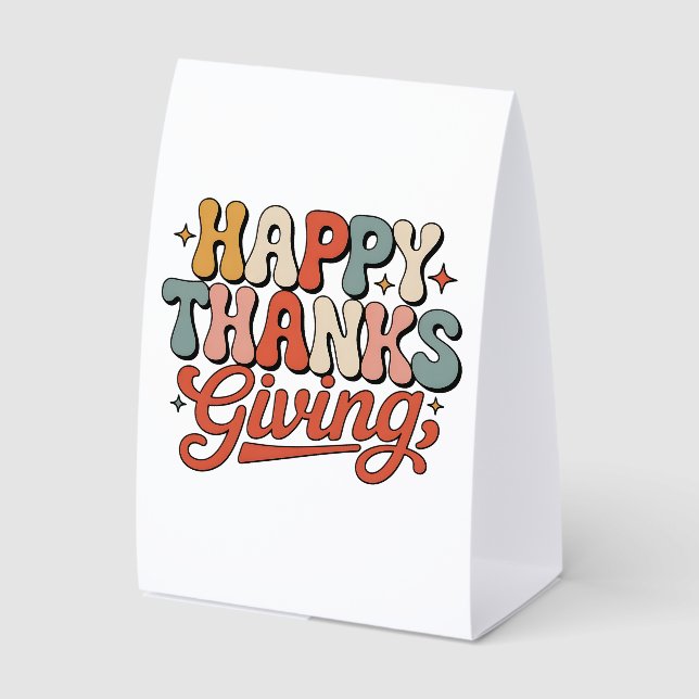 THANKSGIVING PAPER TABLE TENT  (Front)